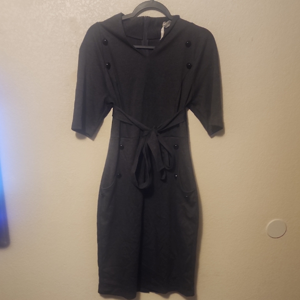 Grace Karin Charcoal Midi Dress